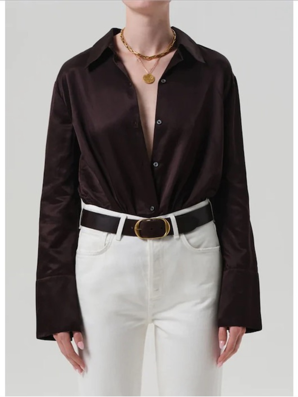 Citizens Of Humanity Camilia Satin Button Up Shirt